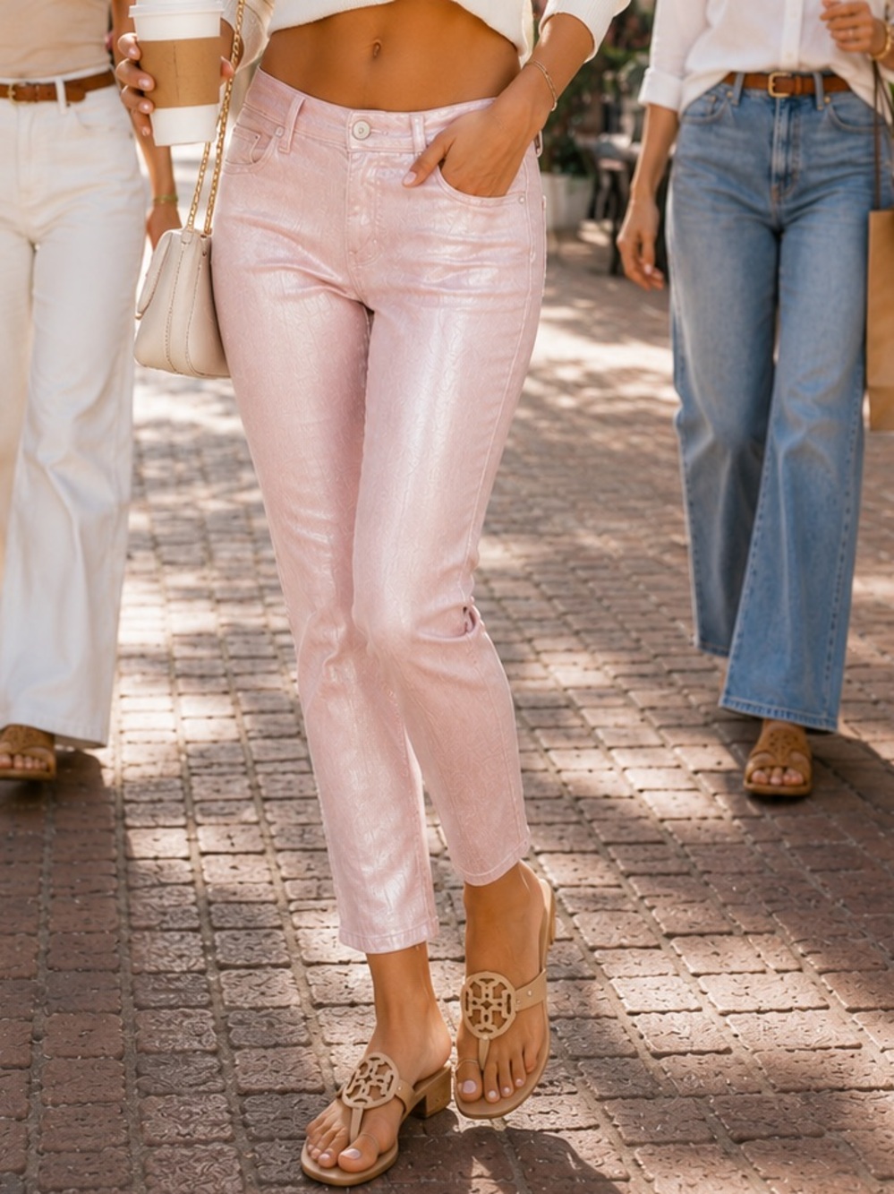 💞Rich & Skinny,Hint of Pink,Mid-Rise, Tapered Jeans,Excellent Condition,Size 26